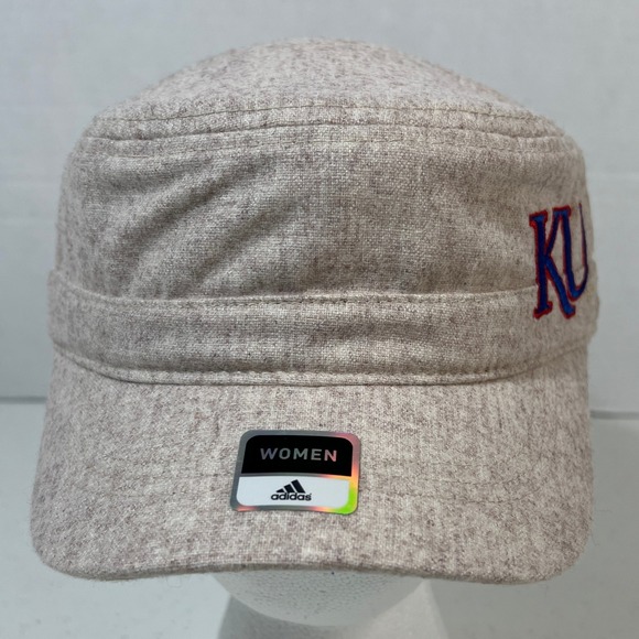 Adidas Kansas Jayhawks Women's Hat Wool Blend‎ Cap Military Style OSFA - Picture 1 of 7